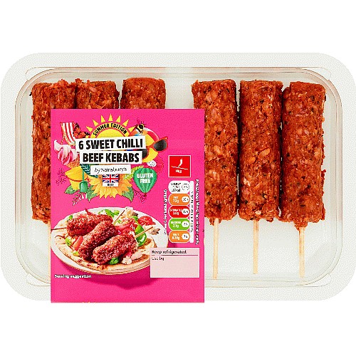 Sainsbury's Summer Edition Sweet Chilli British Beef Kebabs (6 x 360g