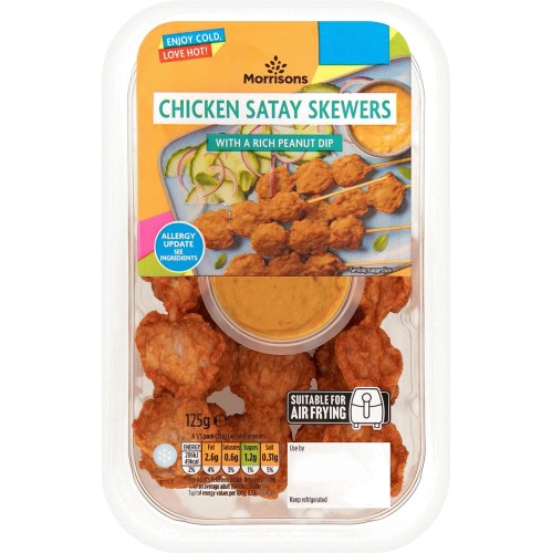 Morrisons Chicken Satay Skewers with Sweet Chilli Dip (192g) Compare Prices & Where To Buy