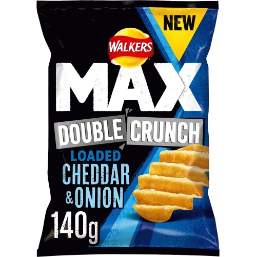 Max Double Crunch Loaded Cheddar & Onion Sharing Crisps