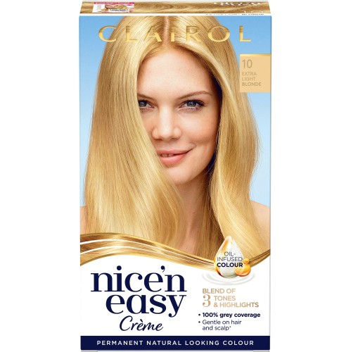 Clairol Nice'n Easy Hair Dye 10 Extra Light Blonde (177ml) - Compare Prices  & Where To Buy 