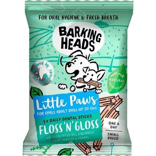 Barking Heads Floss & Gloss Small Breed Dog Dental Sticks (5 x 100g)