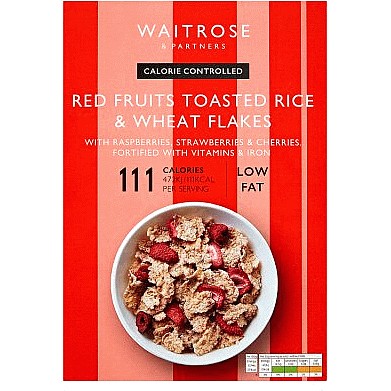 Waitrose LOVELife Red Fruit Toasted Rice & Wheat Flakes