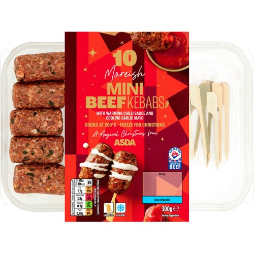 ASDA 10 Moreish Mini Beef Kebabs (300g) Compare Prices & Where To Buy
