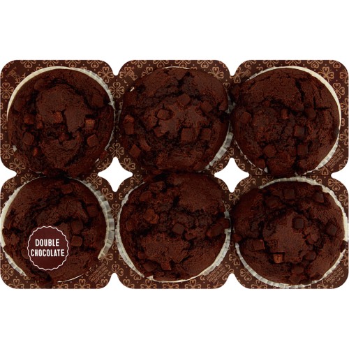 6 Double Chocolate Muffins