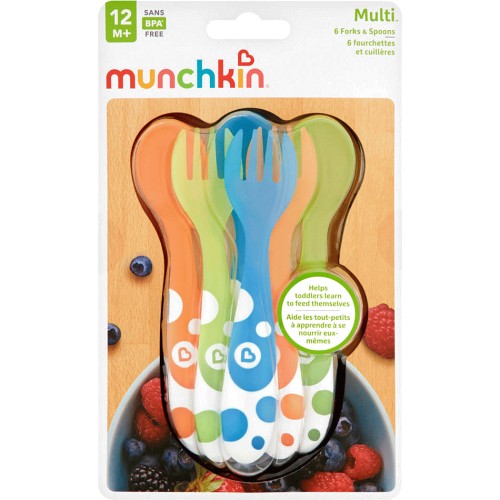 Munchkin Raise Toddler Fork & Spoon Set, 12 M+