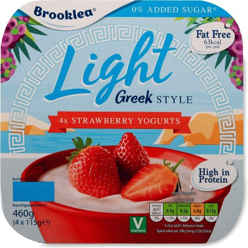 Fat Free Greek Style Strawberry Yogurt