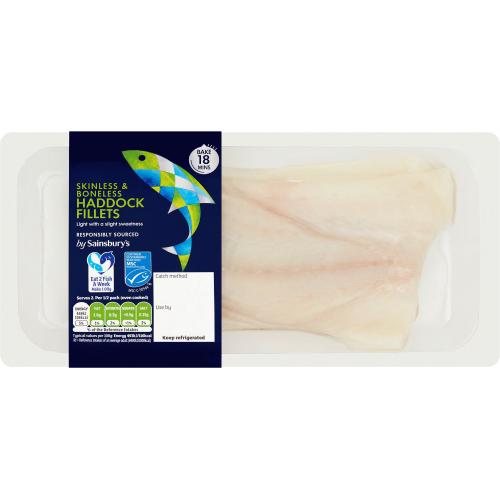 Sainsbury's Skinless & Boneless Haddock Fillets (260g) Compare Prices