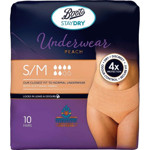 Boots Staydry Underwear Peach Small Medium 10 pairs - Compare