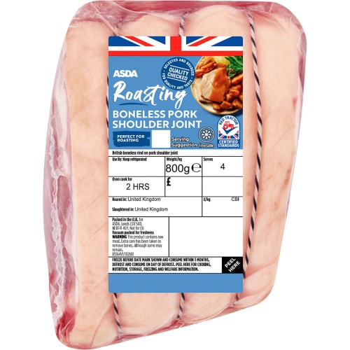 ASDA Roasting Boneless Pork Shoulder Joint (800g) Compare Prices