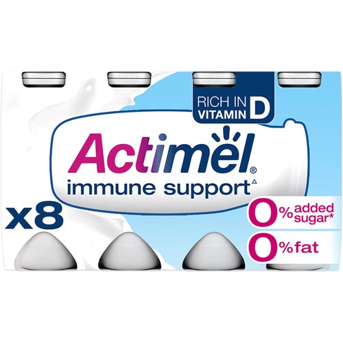 Actimel 0% Fat Original Yogurt Drinks (8 x 100g)