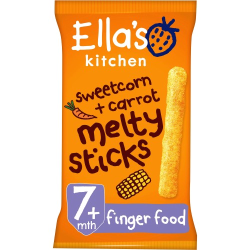Organic Sweetcorn and Carrot Melty Sticks Baby Snack 7+ Months