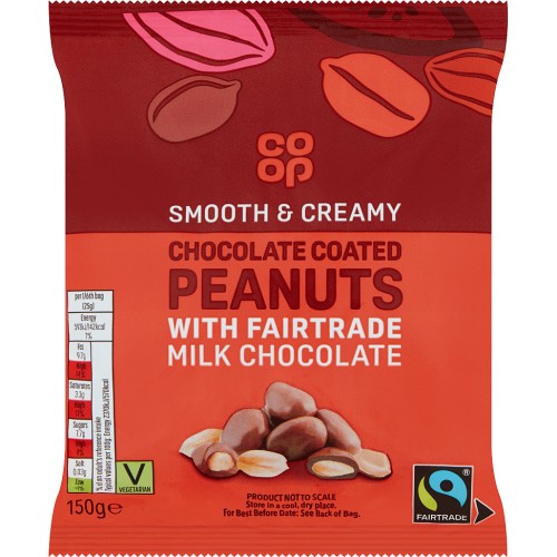 Coop Chocolate Coated Peanuts with Fairtrade Milk Chocolate (150g
