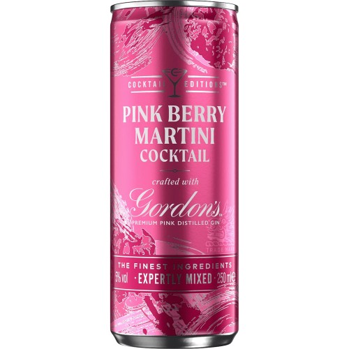 Gordon's Pink Martini Premixed Cocktail Can (250ml) Compare Prices