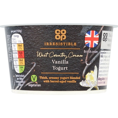 Irresistible West Country Cream Vanilla Yogurt
