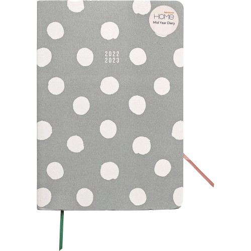Sainsbury's Home Grey Polka Dot Mid Year Diary Compare Prices & Where