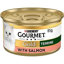 Gourmet Gold Tinned Cat Food Salmon And Chicken In Gravy (85g