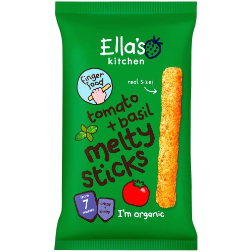Ella's Kitchen Organic Sweetcorn & Carrot Melty Sticks - 5 Pack Baby Snack (80g)
