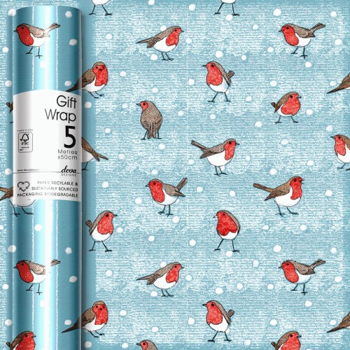 Robins Sustainable Christmas Gift Wrap (5m) Compare Prices Trolley