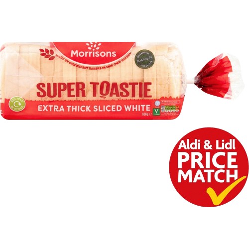 Morrisons Super Toastie White Bread (800g) Compare Prices & Where To