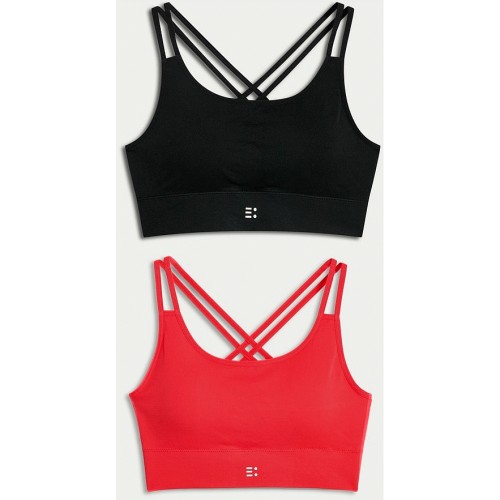 F&F Active 2-Pack Strappy Light Support Sports Bras in Multi