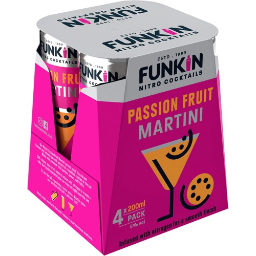Funkin Nitro Cocktails Passion Fruit Martini (4 x 200ml) Compare Prices & Where To Buy
