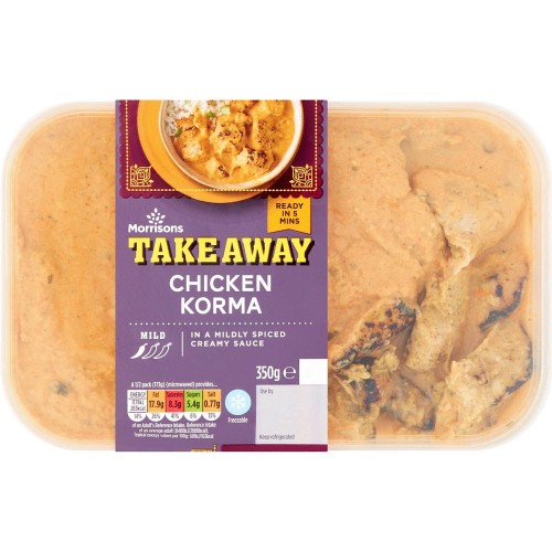 Morrisons Indian Takeaway Chicken Korma & Chicken Tikka Masala Meal For