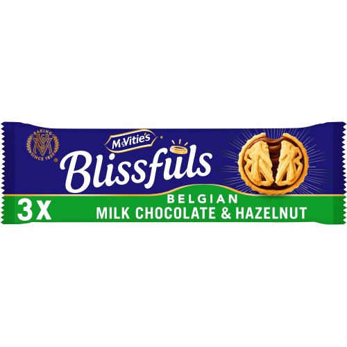 Mcvitie's Blissfuls Belgian Milk Chocolate & Hazelnut (3 x 42g) Compare Prices & Where To Buy