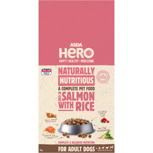 ASDA Hero Complete Salmon Rice Dry Adult Dog Food 5kg Compare Prices Where To Buy Trolley