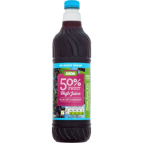ASDA 50 Fruit High Juice Blackcurrant (1 Litre) Compare Prices