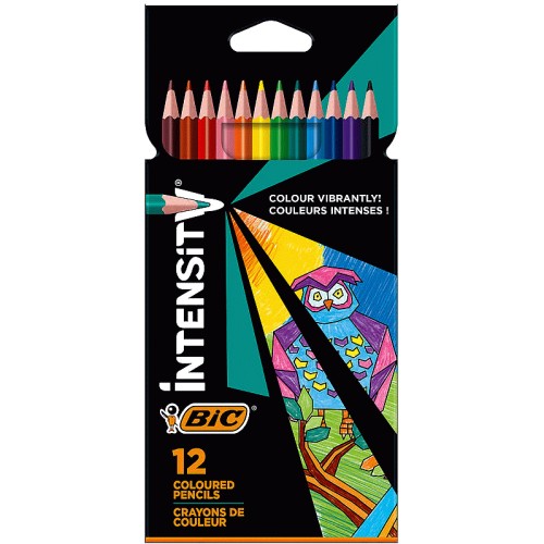 BIC Kids Evolution Illusion erasable pencil crayons box of 12 pcs