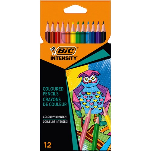 BIC Kids Evolution Illusion erasable pencil crayons box of 12 pcs