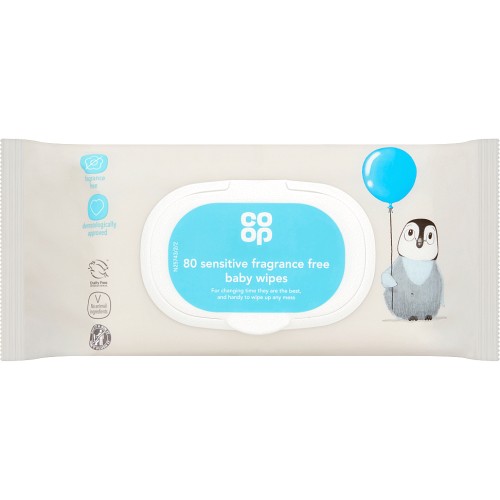 80 Sensitive Fragrance Free Baby Wipes