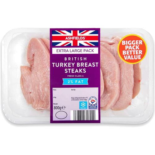 Ashfields British Turkey Breast Steaks (800g) Compare Prices & Where