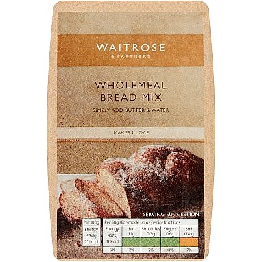 Waitrose Wholemeal Bread Mix