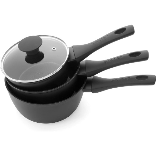 Salter Megastone Ultimate Force Saucepan Set 3pc Compare Prices