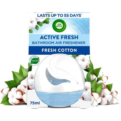 Air Wick Wick Fresh Cotton Active Fresh Bathroom Air Freshener