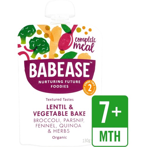 Babease Organic Lentil & Vegetable Bake Pouch 7 mths+