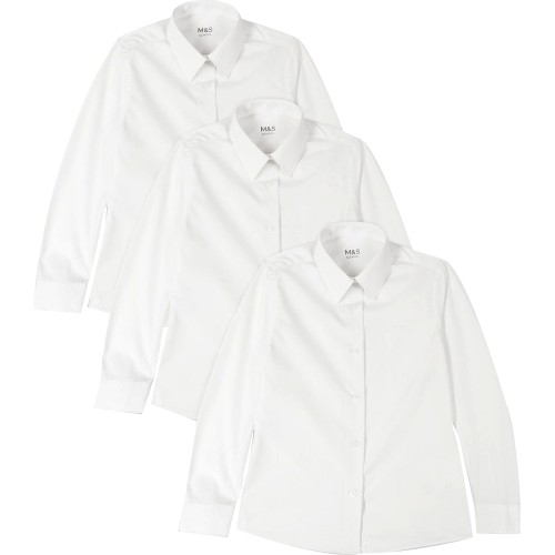 Girls Regular Fit Easy to Iron Blouses 4-5 Years White