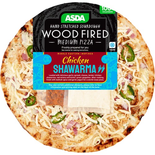 ASDA Chicken Shawarma Medium Woodfired Pizza (404g) Compare Prices