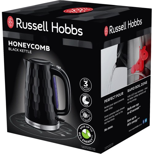 Russell Hobbs Honeycomb Textured Kettle 26050 - White