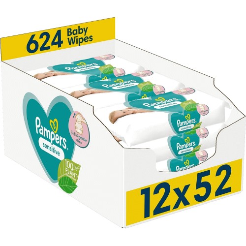 Sensitive Baby Wipes 12x52 Pack