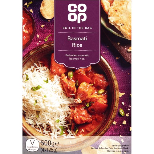 Coop Boil in the Bag Basmati Rice (4 x 125g, 500g) Compare Prices