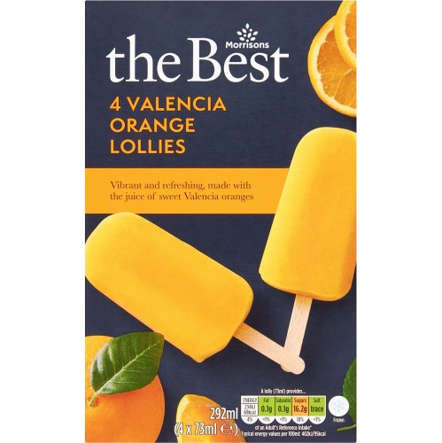 Valencia Orange Ice Lollies