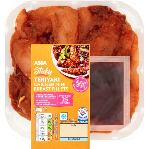 ASDA Sticky Teriyaki Chicken Mini Breast Fillets (400g) Compare