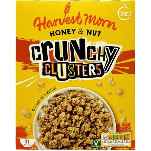 Harvest Morn Honey Nut Crunchy Cluster Cereal (500g) - Compare