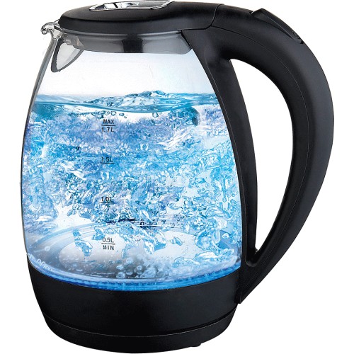 Neo Blue LED Illuminated Electric Glass Kettle (1.7 Litre) Compare