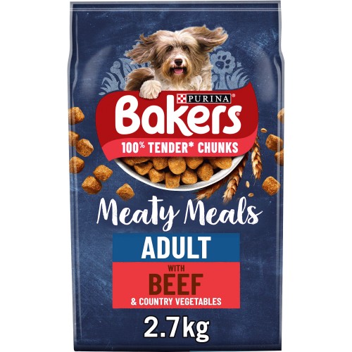 Bakers Meaty Meals Adult Dry Dog Food Beef