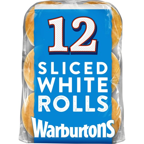 Warburtons Sliced White Rolls