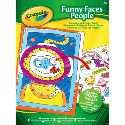 Crayola Funny Faces People Colouring and Sticker Book - Compare Prices ...