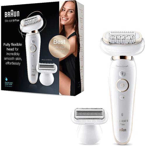 Braun Silk-epil 9 Flex Epilator with Flexible Head for Easier Hair Removal  White Gold 9-002 - Compare Prices & Where To Buy